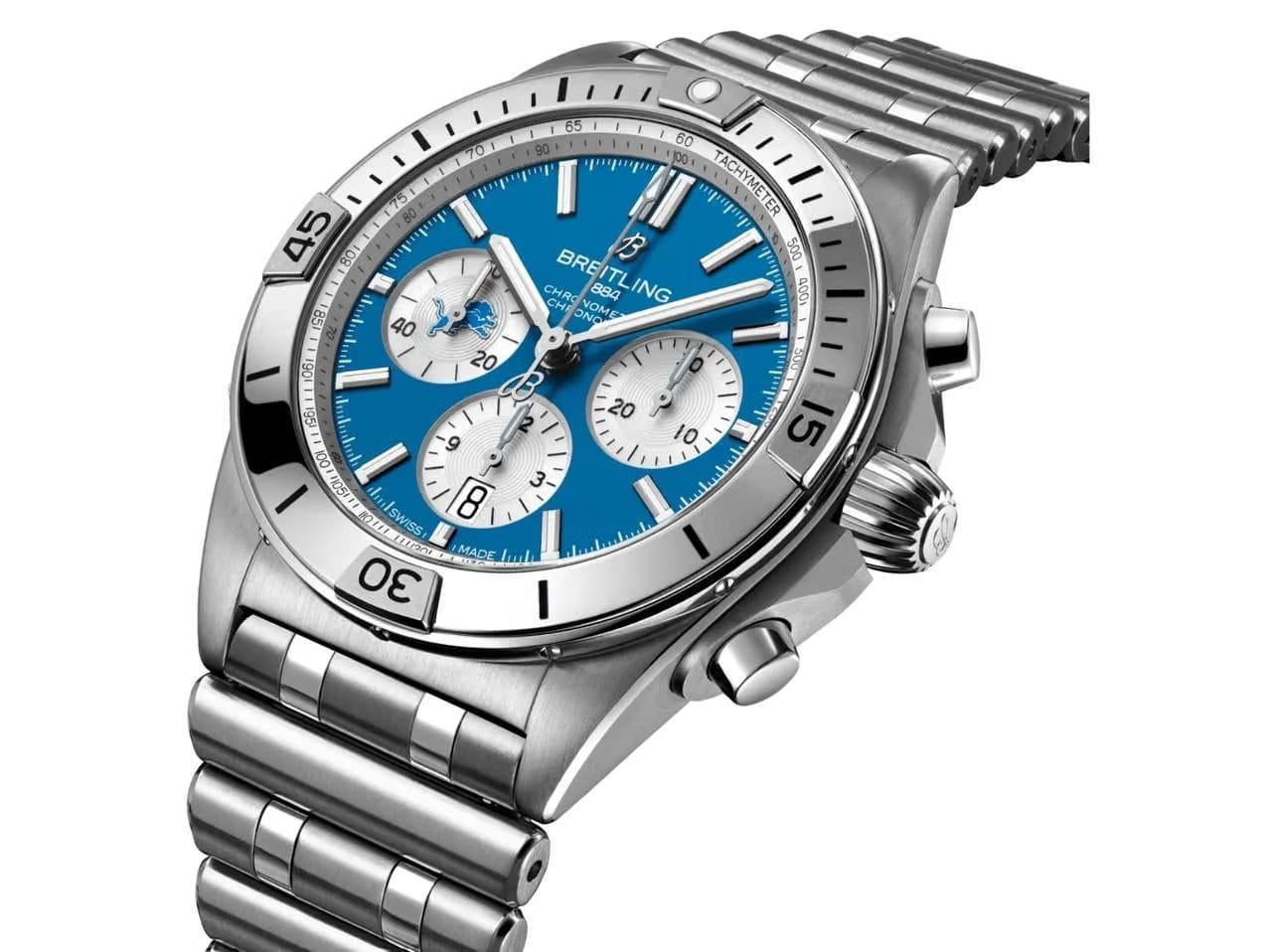 Breitling Chronomat 42 B01 42 NFL Detroit Lions Edition AB01342 B1 CCA1 Limited Edition of 104
