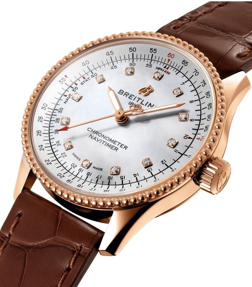 Breitling Navitimer Automatic 35mm Rose Gold Diamond Dial