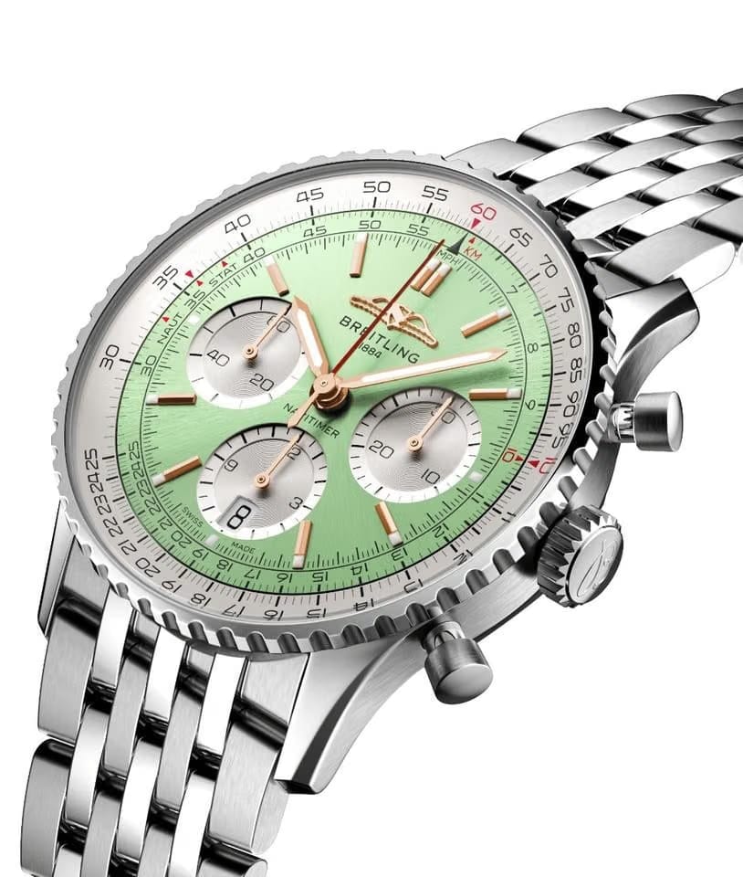 Breitling Navitimer 1 B01 Chronograph Mint Dial NEW UNWORN FULL SET AB0139211 L1 A1