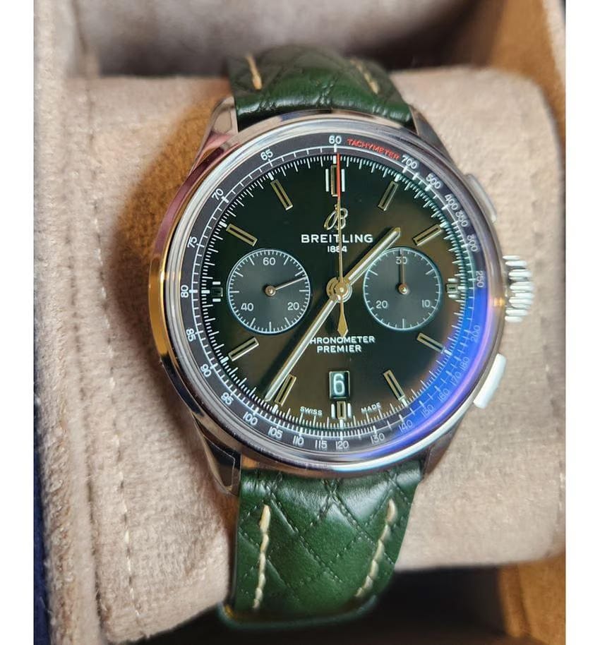 Breitling for Bentley Premier B01 Chronograph 42mm Green Bentley Dial NEW W. BREITLING WARRANTY AB0118 A11 L1 X1