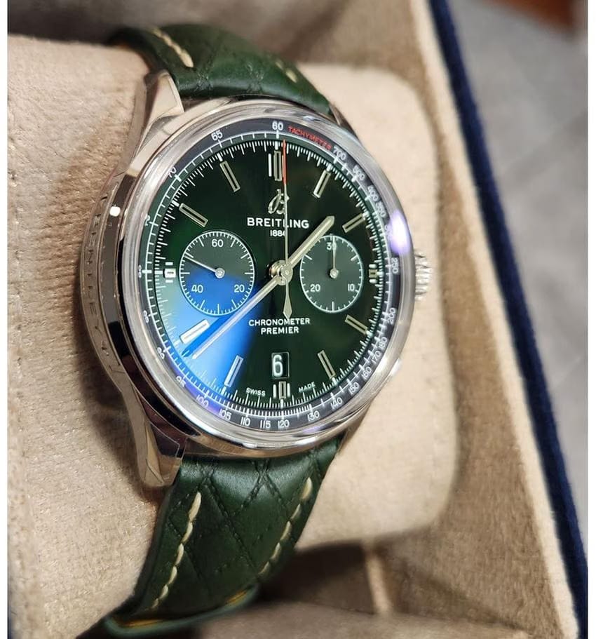 Breitling for Bentley Premier B01 Chronograph 42mm Green Bentley Dial NEW W. BREITLING WARRANTY AB0118 A11 L1 X1