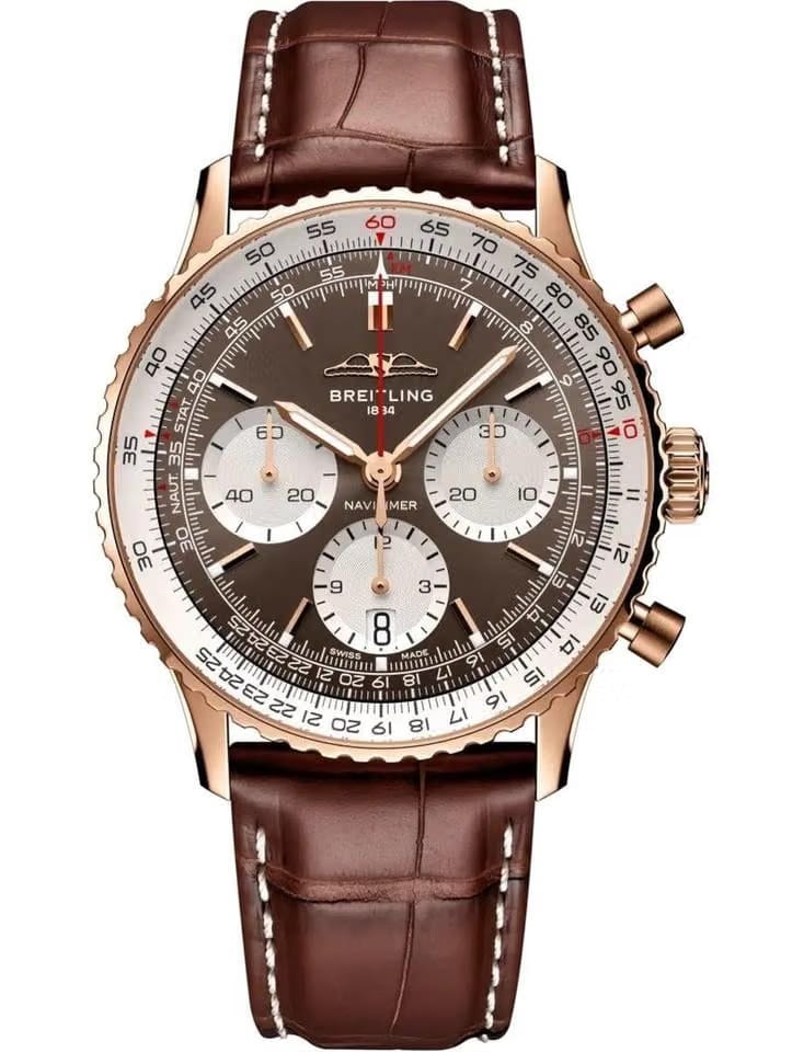 Breitling Navitimer 1 B01 Chronograph41mm Automatic 18k Rose Gold RB0139211 Q1 P1
