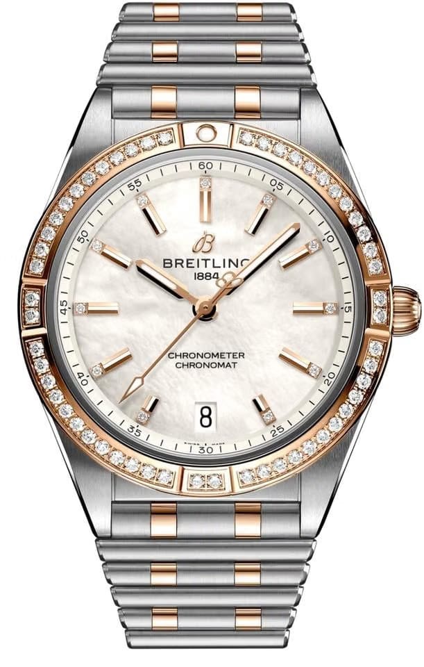 Breitling Chronomat 36 Automatic 36mm Mother Of Pearl Diamond Dial U10380591 A2 U1 NEW UNWORN