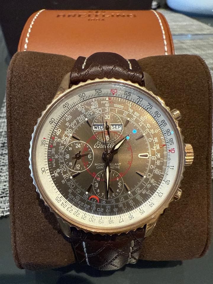 Breitling Montbrillant Datora Navitimer Montbrillant Datora Perfect condition brand new leather strap , original box