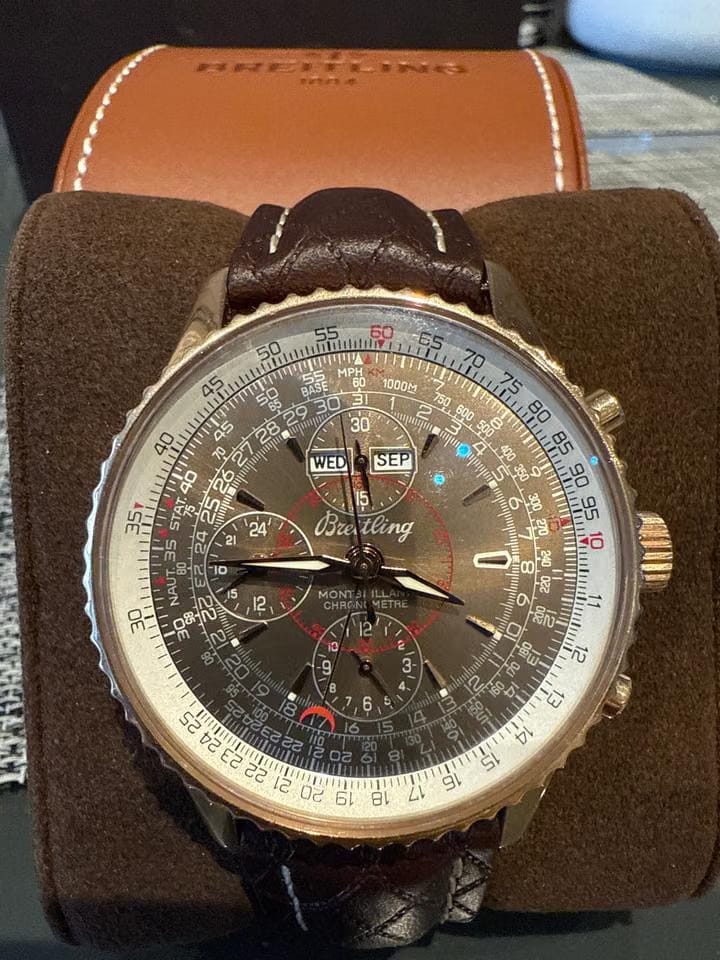 Breitling Montbrillant Datora Navitimer Montbrillant Datora Perfect condition brand new leather strap , original box