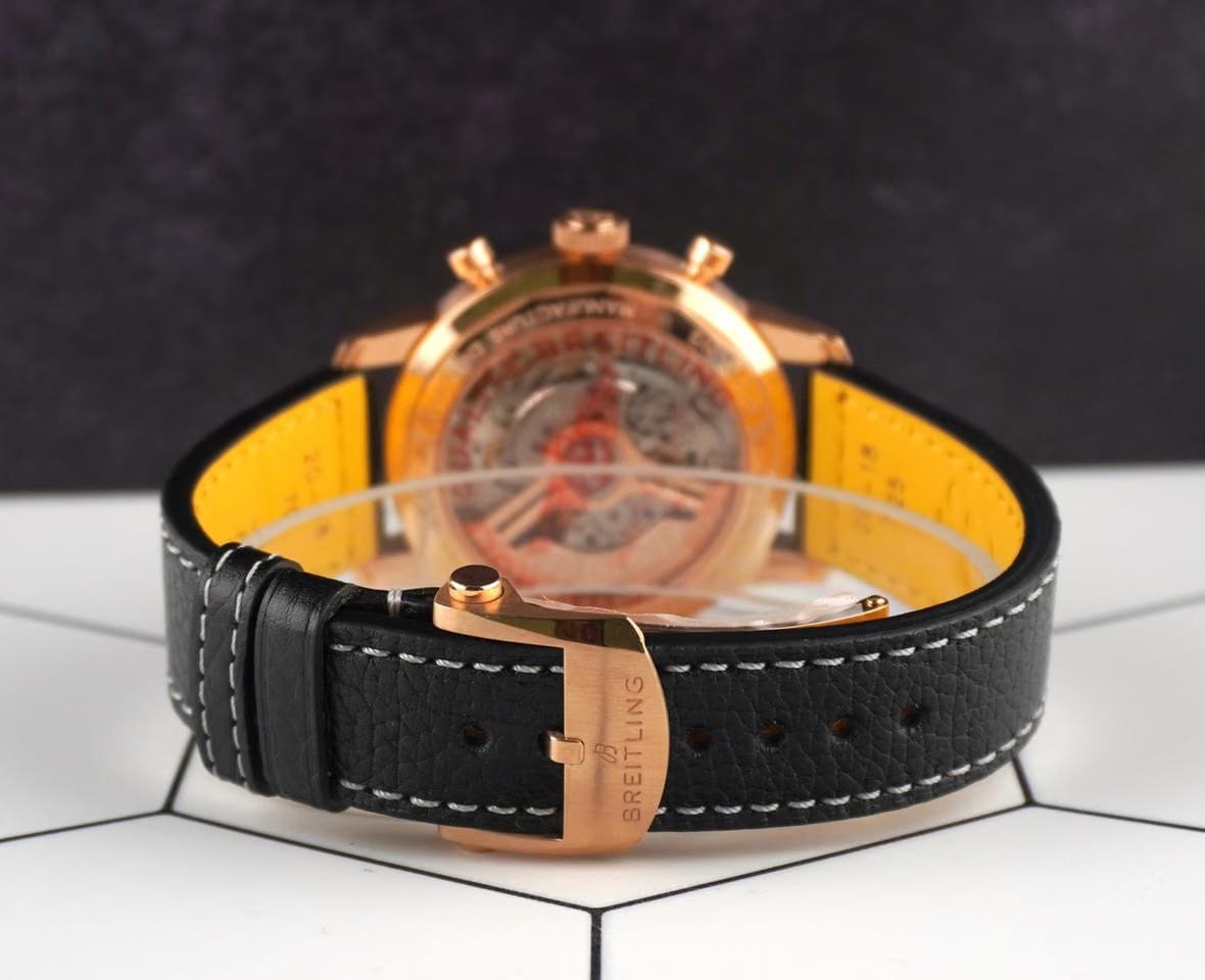Breitling Top Time41mm Top Time B01 Rose Gold Leather Strap Men's Watch RB0176