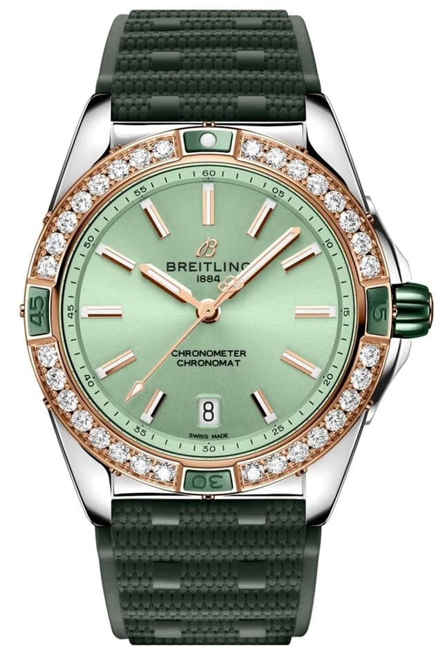 Breitling Chronomat Super Chronomat Automatic Mint Dial Diamonds U17356531 L1 S1