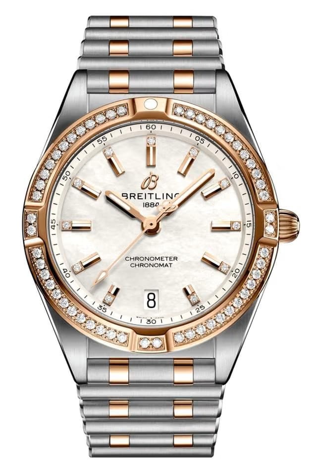 Breitling Chronomat32mm Quartz Mother Of Pearl Diamond Dial U77310591 A2 U1 NEW UNWORN