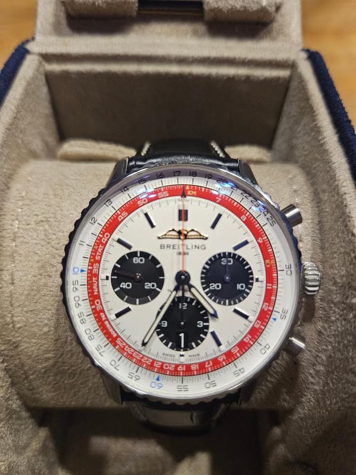 Breitling Navitimer 1 B01 Chronograph Limited Edition One of 747 – Hochzeit getragen Full Set