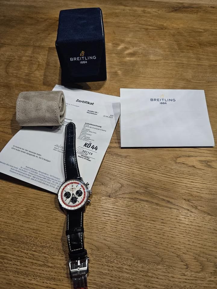 Breitling Navitimer 1 B01 Chronograph Limited Edition One of 747 – Hochzeit getragen Full Set