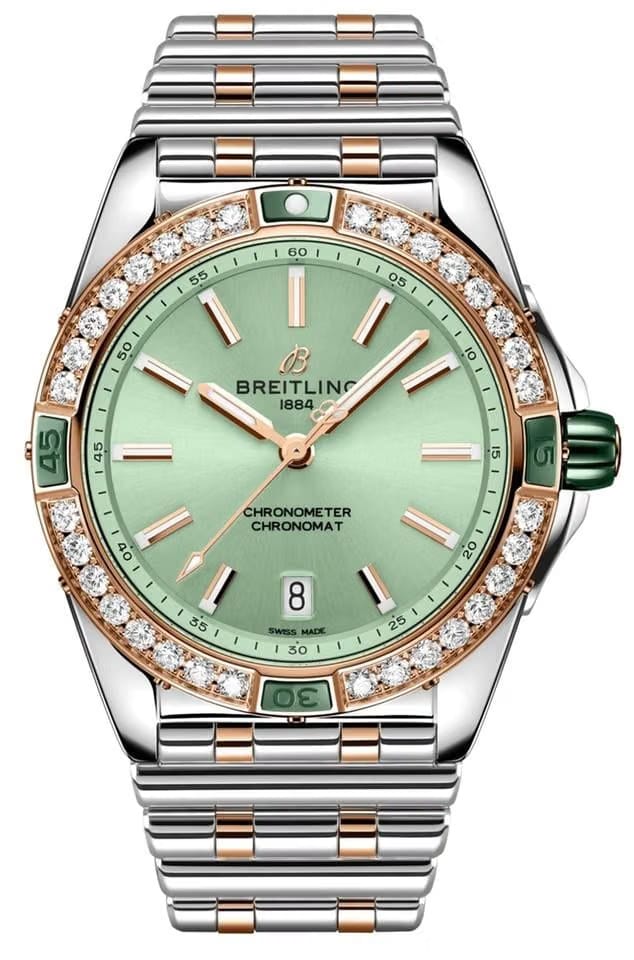 Breitling Chronomat Super Chronomat Automatic Mint Dial Diamonds U17356531 L1 U1