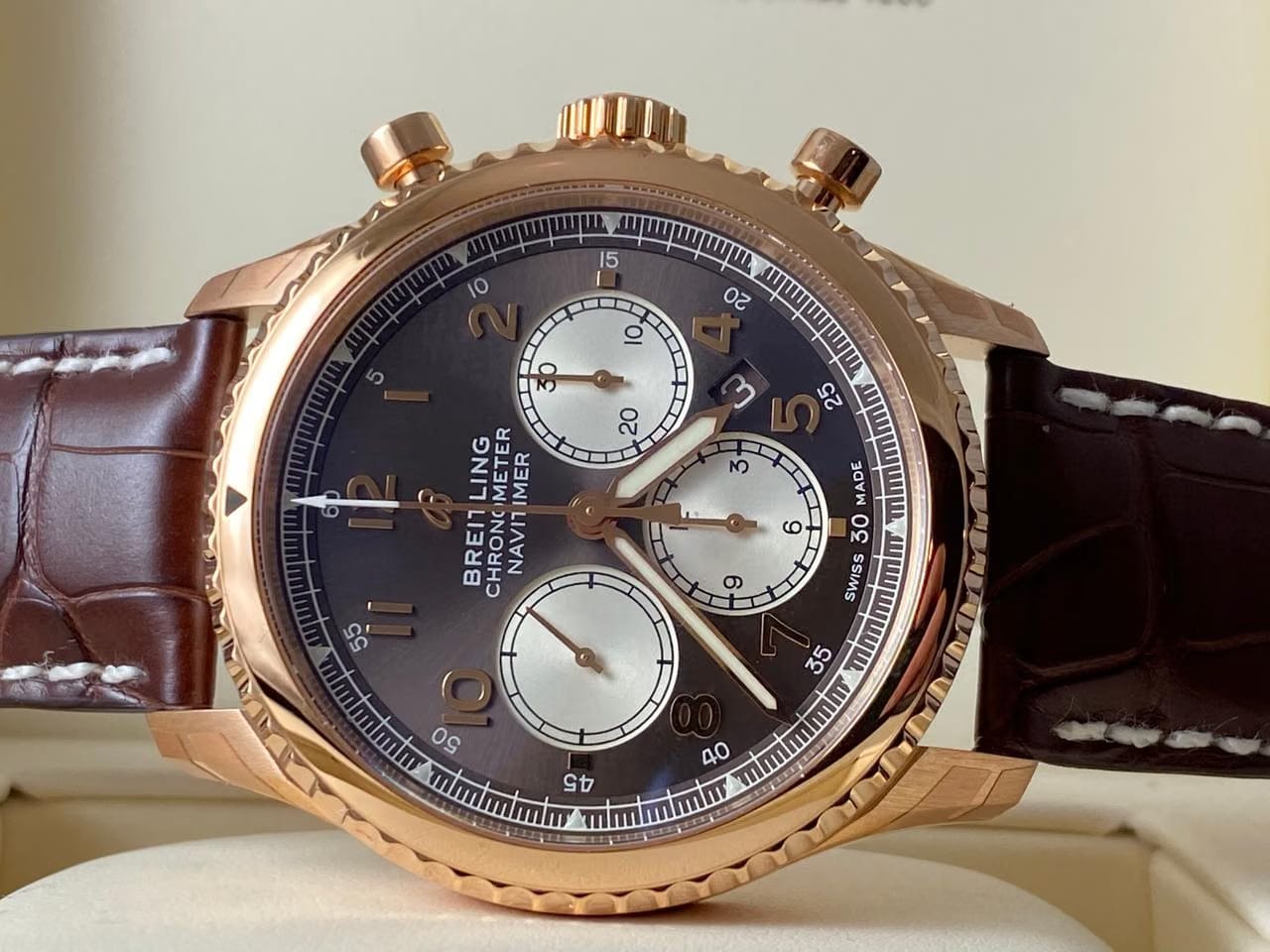 Breitling Navitimer 8 B01 Chronograph Rose Gold Full Set New