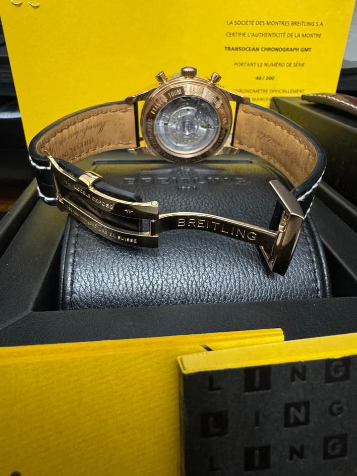 Breitling Transocean Chronograph GMTTransoceanic GMT (limited edition 40/200) Brand New-Never Worn-Box and Papers