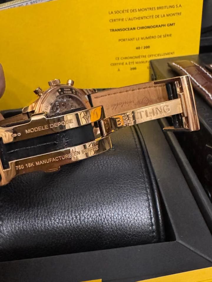 Breitling Transocean Chronograph GMTTransoceanic GMT (limited edition 40/200) Brand New-Never Worn-Box and Papers