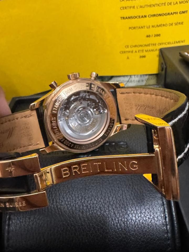 Breitling Transocean Chronograph GMTTransoceanic GMT (limited edition 40/200) Brand New-Never Worn-Box and Papers