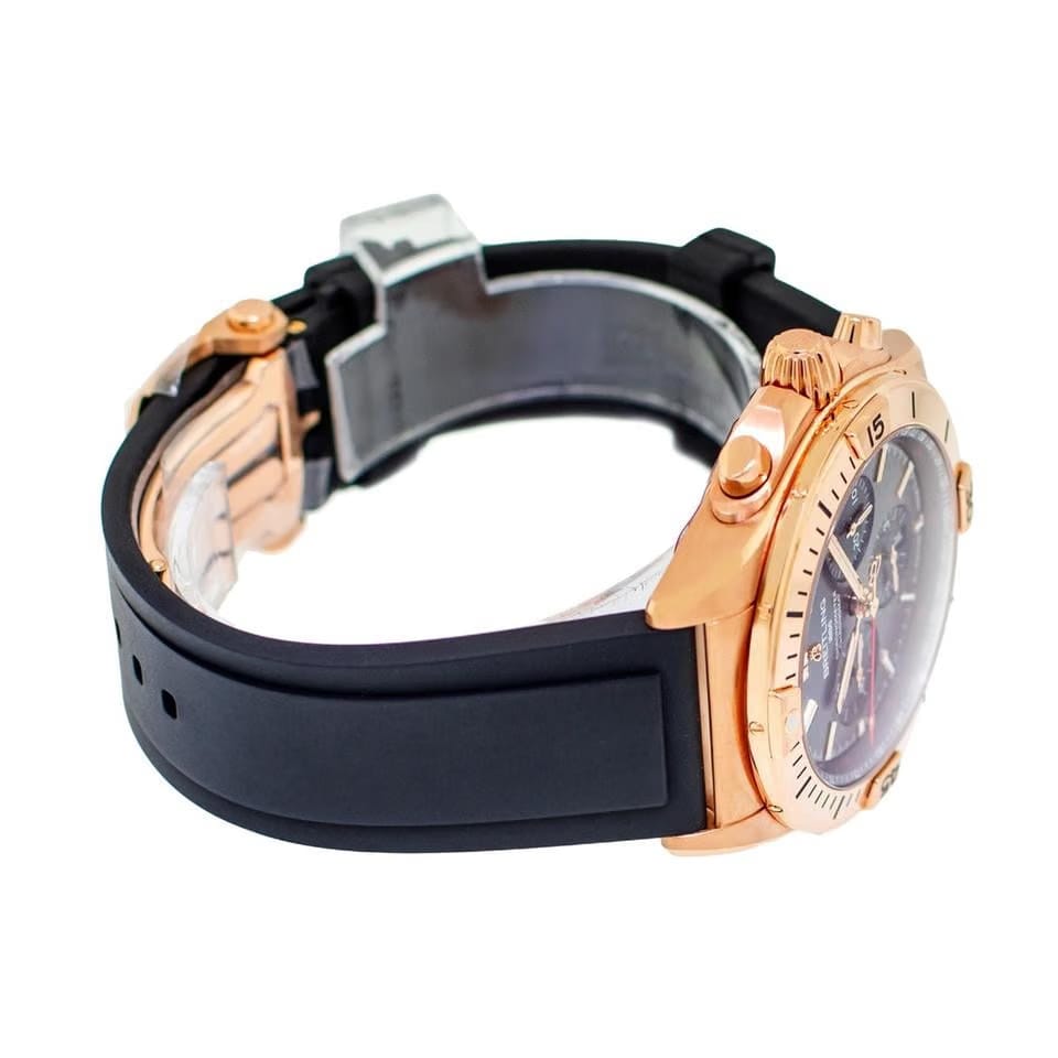 Breitling Chronomat 42 B01 Chronograph 42mm Rose Gold Anthracite Dial Black Rubber Strap