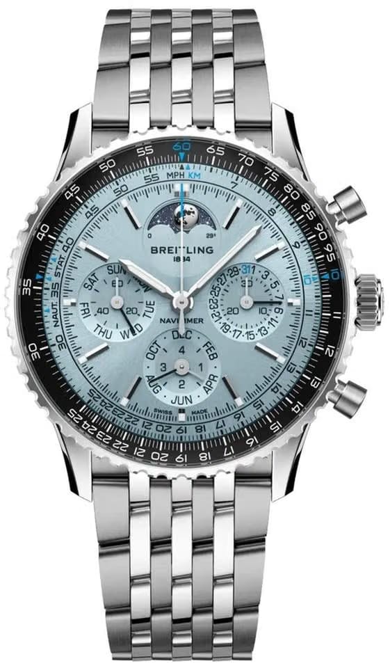 Breitling Navitimer Chronograph 43 MM Perpetual Calendar Watch PB1920251 C1 A1