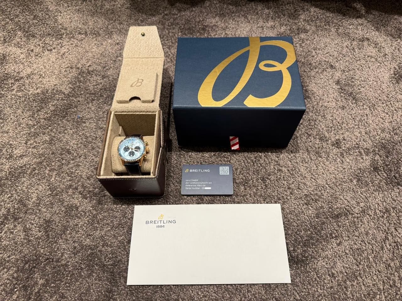 Breitling Navitimer Limited 1 of 25 18k red gold full set new! warranty 2032
