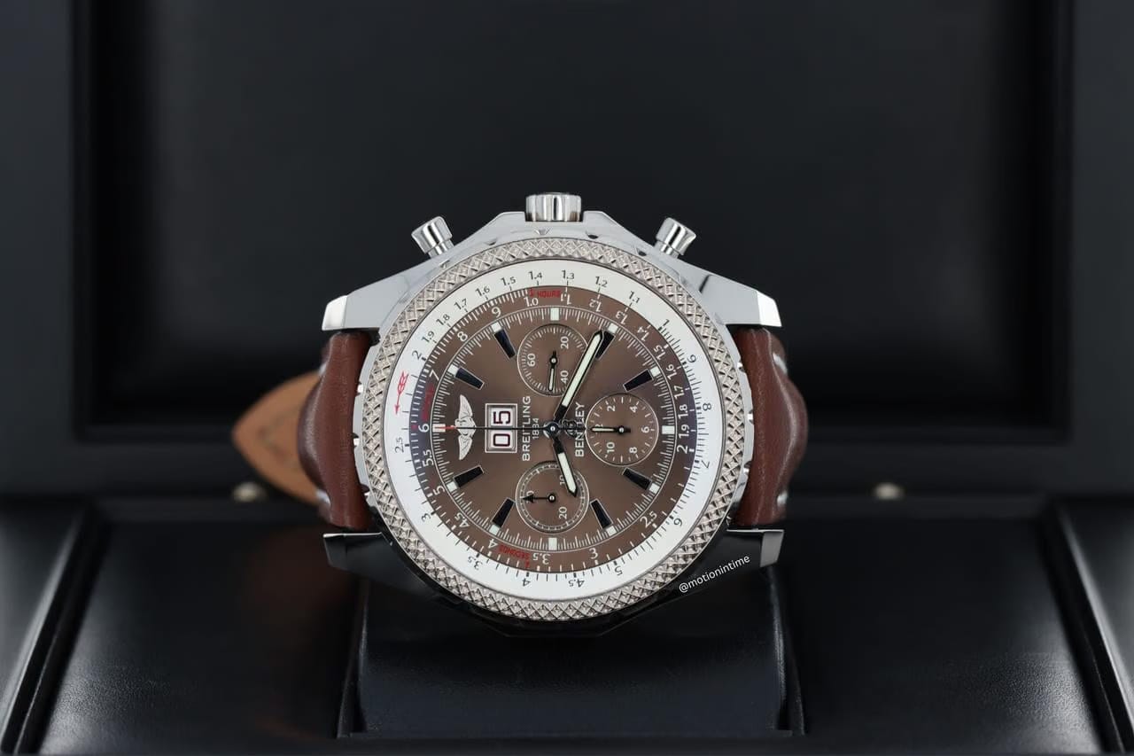 Breitling Bentley 6.75 Motors 6.75 Speed 18kt White Gold Bronze Havana Limited Edition 50 Pieces J44362