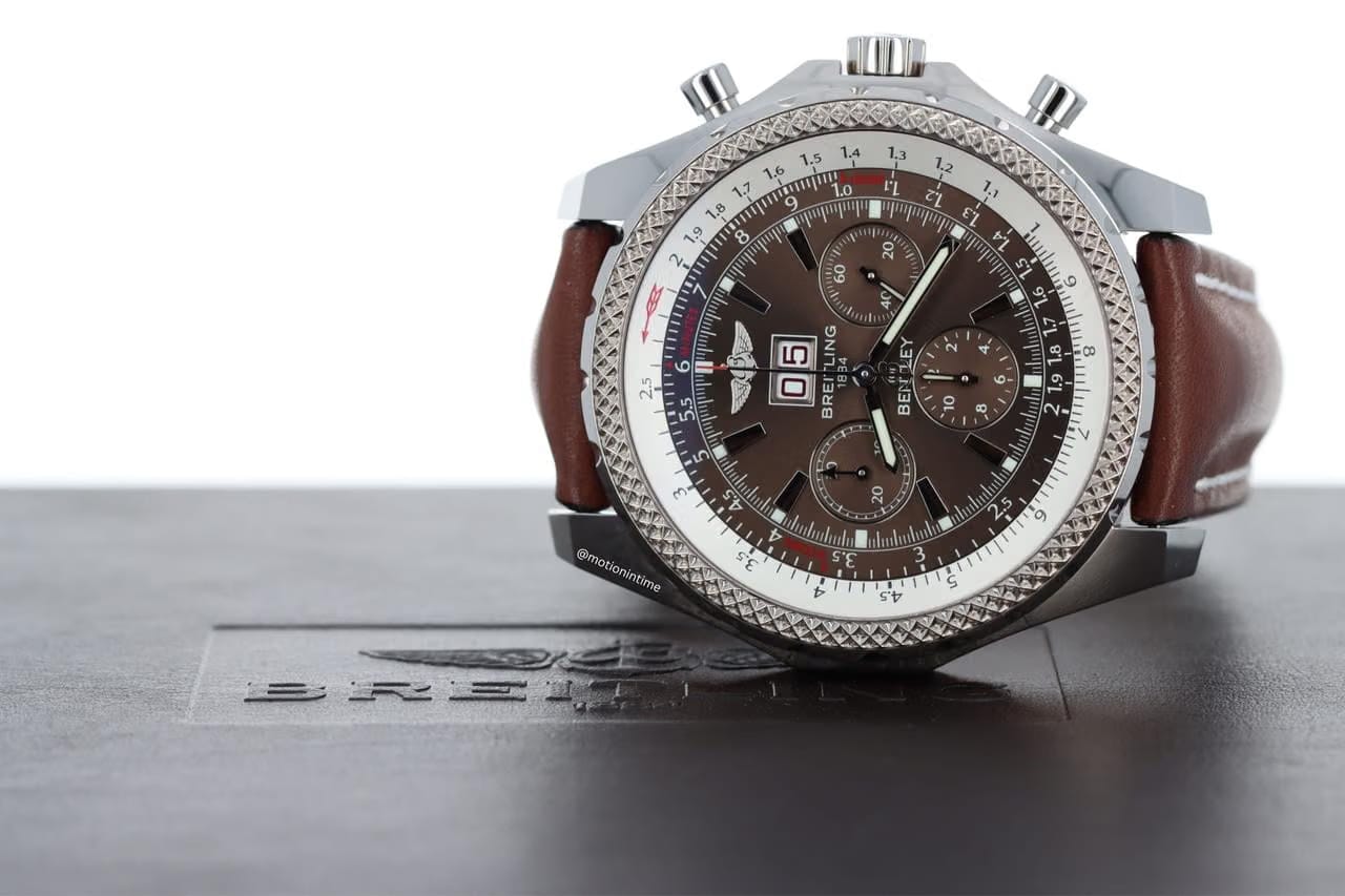Breitling Bentley 6.75 Motors 6.75 Speed 18kt White Gold Bronze Havana Limited Edition 50 Pieces J44362