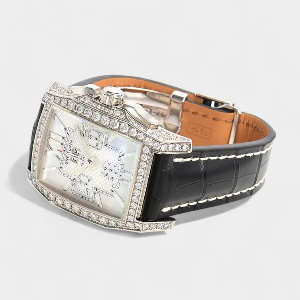 Breitling Bentley Flying BChronograph Limited 50 Diamond / White gold / 57.3x38.5 mm / Papers J4436563/A650
