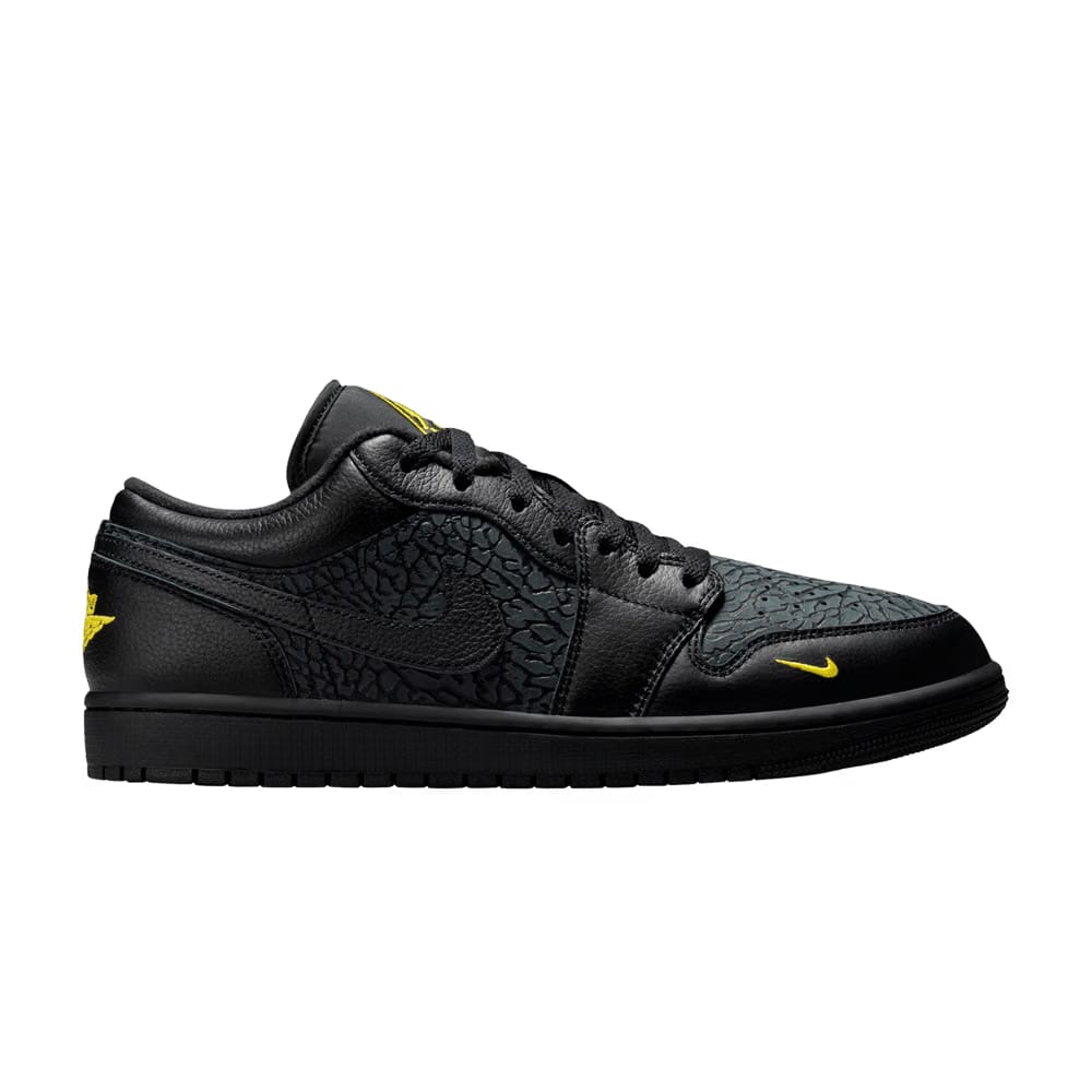 Jordan 1 Low Black Elephant Print