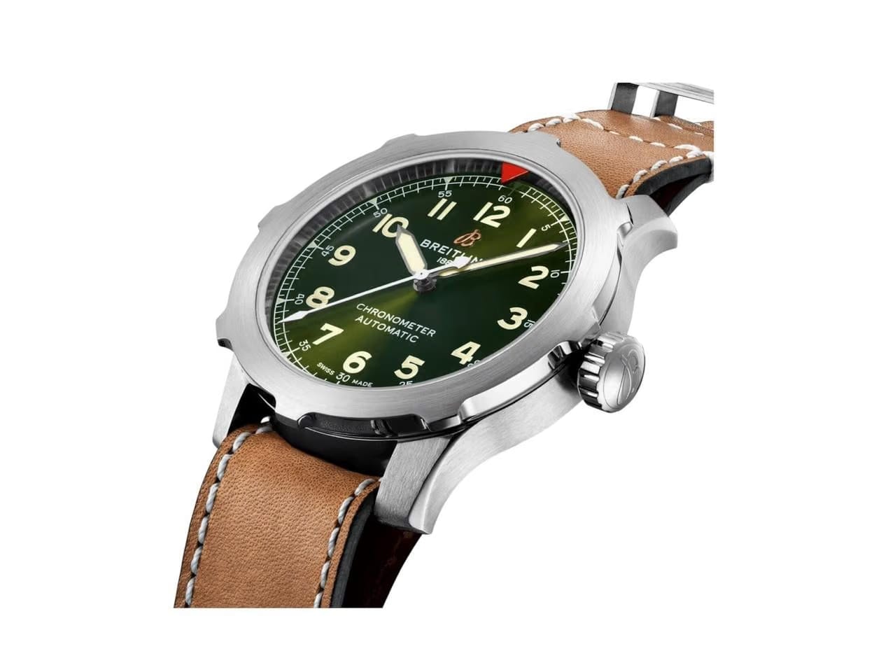 Breitling Navitimer Super 8 B20 Automatic 46 EB2040101 L1 X1 Green Dial Titanium