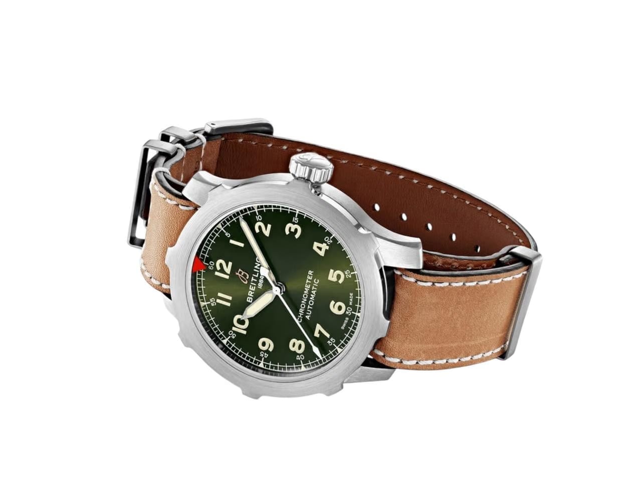 Breitling Navitimer Super 8 B20 Automatic 46 EB2040101 L1 X1 Green Dial Titanium
