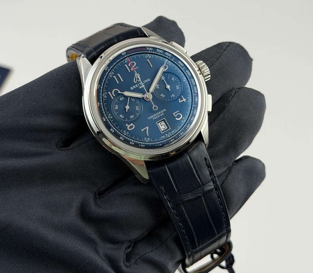 Breitling Premier 42mm B01 Chronograph Steel Blue Dial