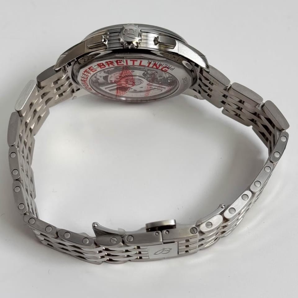 Breitling Premier B01 Chronograph Green Dial Watch Ref# AB0145371 L1 A1
