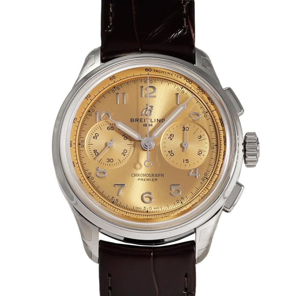 Breitling Ab0930 F51 H1 P1 Manual Winding Steel New