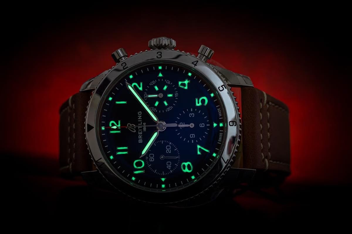Breitling Avi Chronograph 42 Black Dial A23380 Cosc 42mm - New _ Full Set