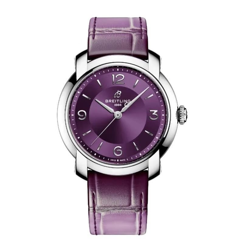 Breitling Lady Premier Automatic 36mm Purple NEW UNWORN FULL SET A10310121 Q1 P1