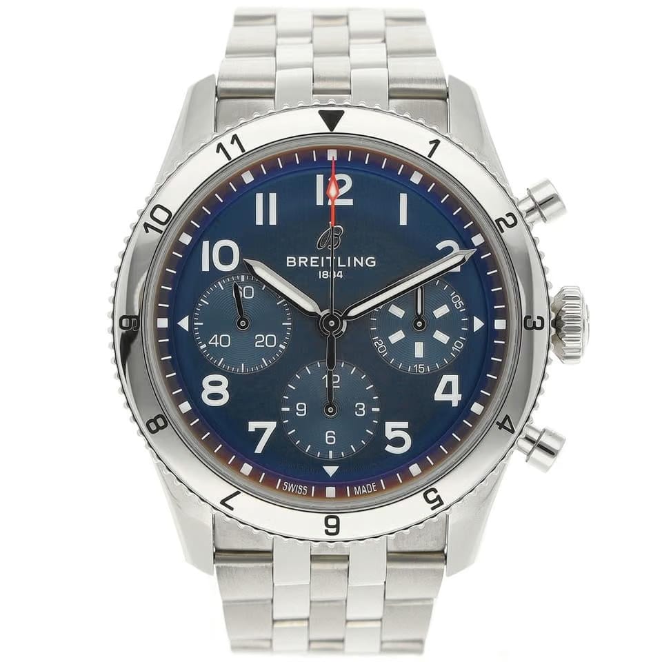 Breitling Classic AVI Chronograph 42 Blue A23380 Box & Papiere UNWORN