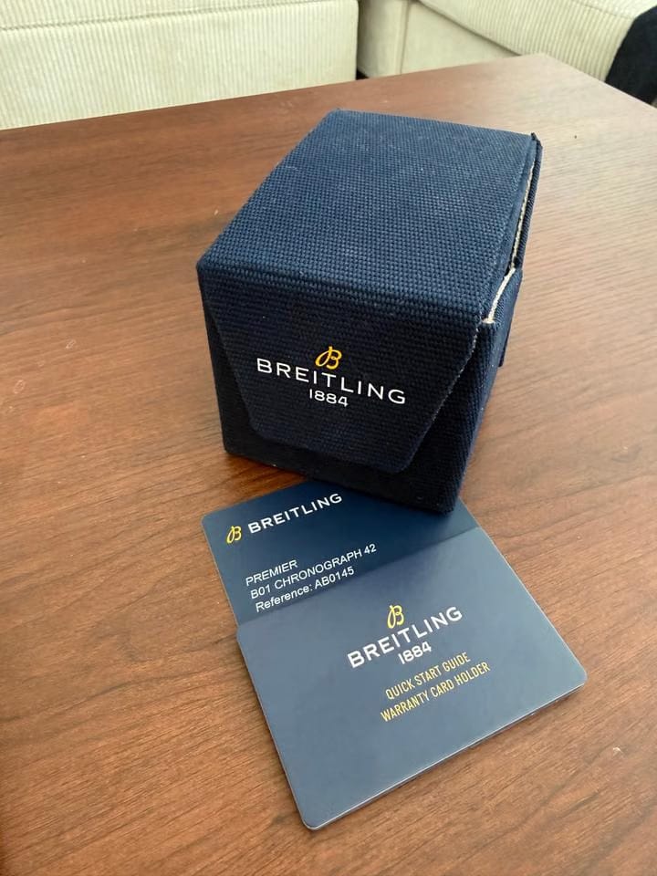 Breitling Premier LNIB Breitling Premier B01 Blue 42mm Full Set