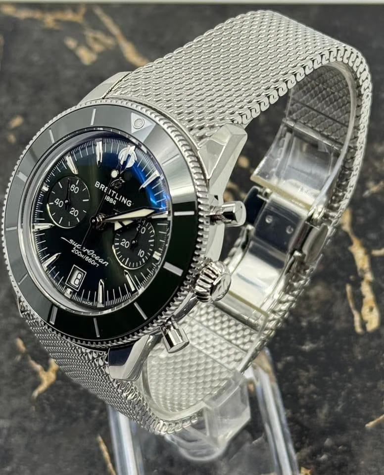 Breitling New 2025 - Superocean Heritage B01 Chronograph 42mm - Green Dial - Steel