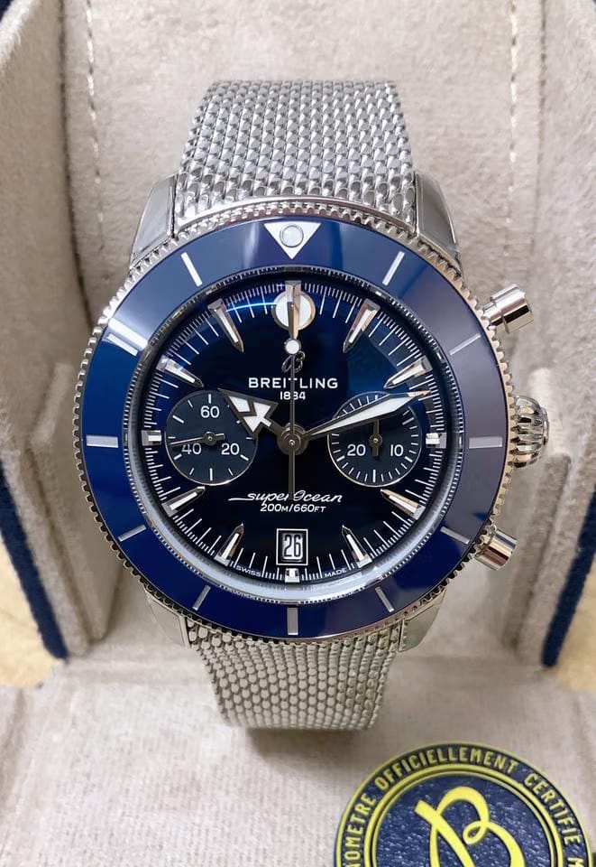 Breitling Superocean Heritage B01 Chronograph 42 Blue AB0156161 C1 A1 Unworn Box & Papers 2026
