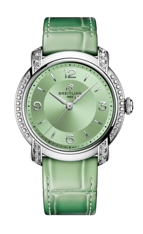 Breitling Lady Premier Diamonds Automatic 36mm Green NEW UNWORN FULL SET A10310671 L1 P1