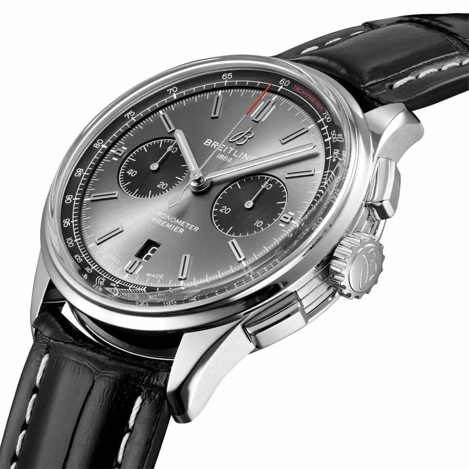 Breitling Premier B01 Chronograph 42 Anthracite Grey Dial Mens Watch NEW UNWORN AB0118221 B1 P1