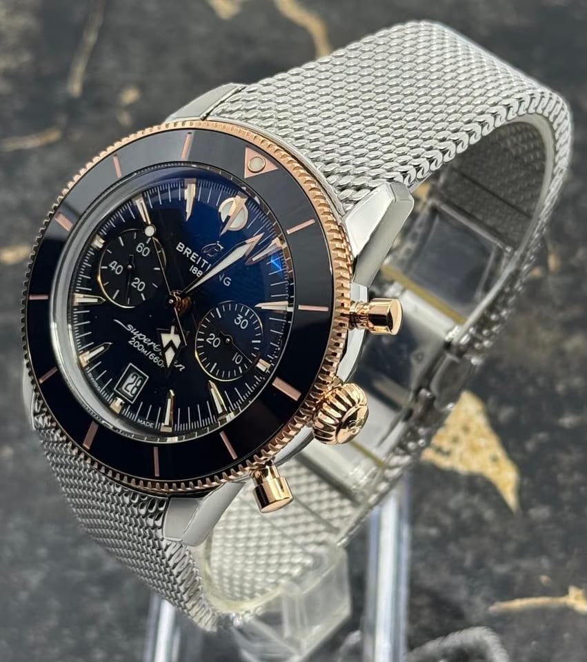 Breitling New 2025 - Superocean Heritage B01 Chronograph 42mm - Black dial - Steel