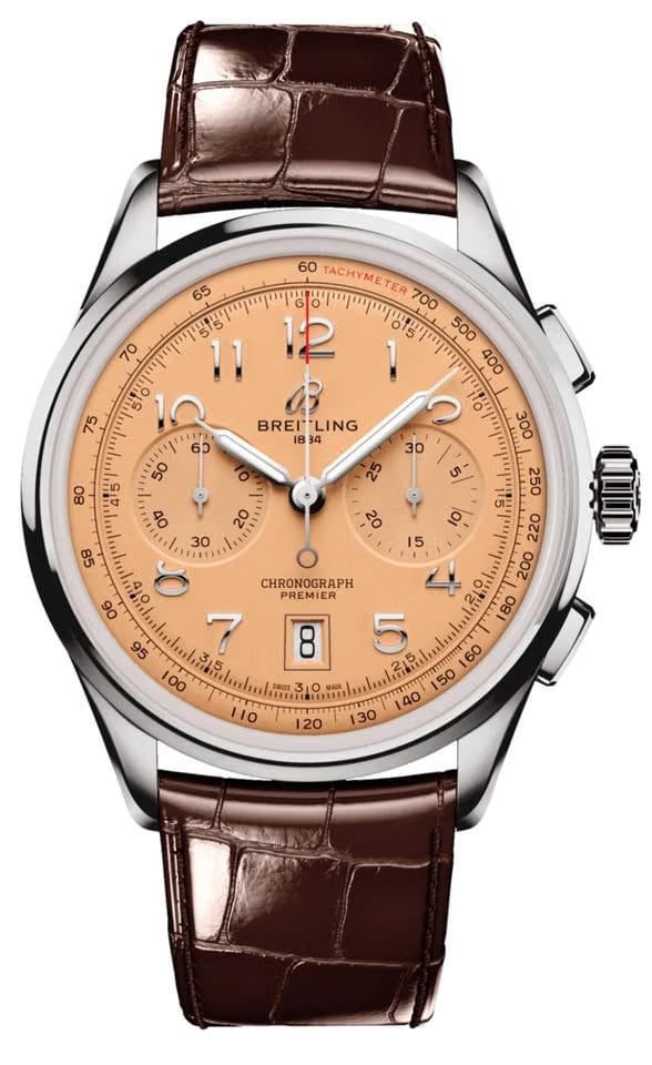 Breitling Premier B01 Chronograph Salmon/Copper Dial AB0145331 K1 P1 NEW UNWORN