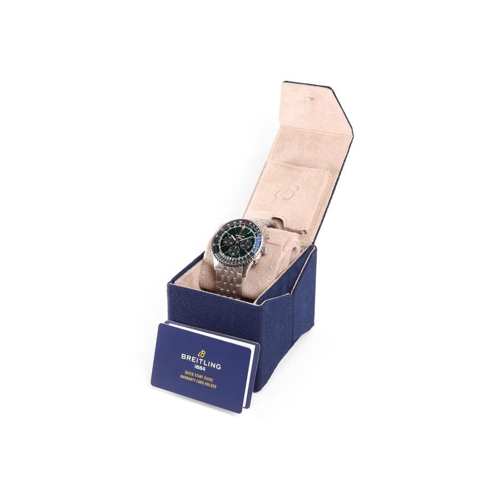 Breitling Navitimer Chronograph Automatic 46 Steel Green Dial NEW 2025
