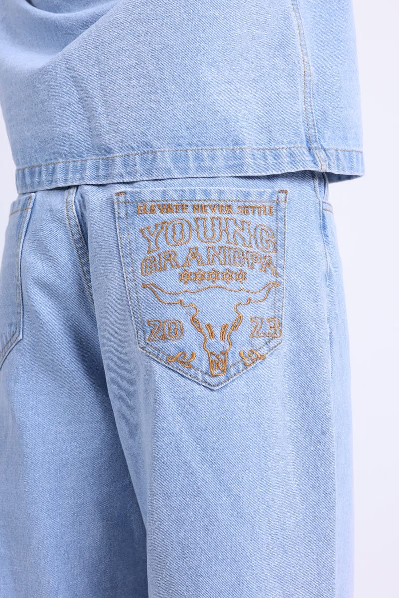 WESTERN BLUE CO-ORD SET
