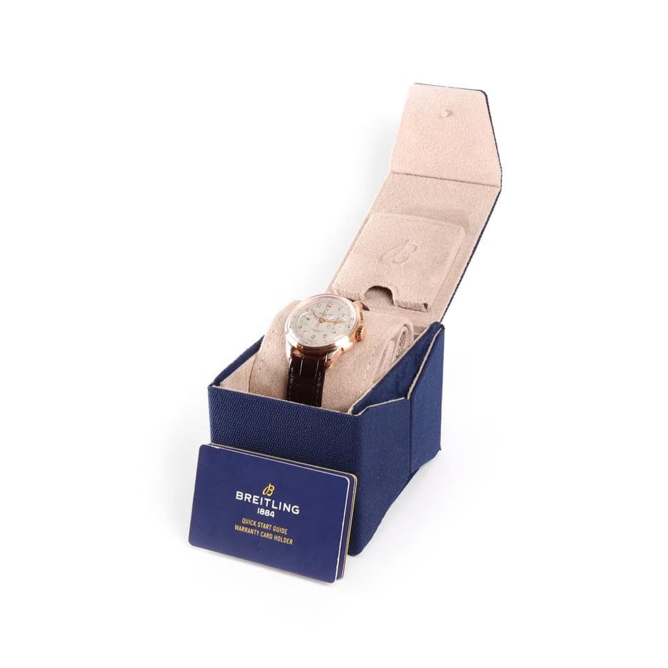 Breitling Premier B09 Chronograph 40 Rose Gold White Dial