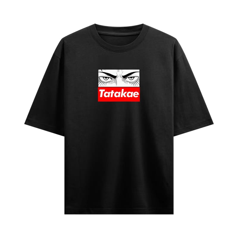 Myugen Attack On Titan Tatakae Rumbling Oversized T-Shirt Black