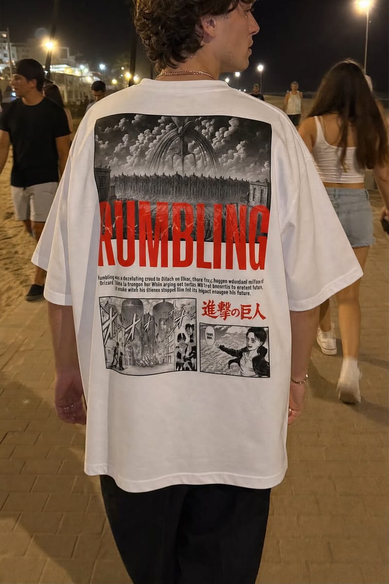 Myugen Attack On Titan Tatakae Rumbling Oversized T-Shirt White
