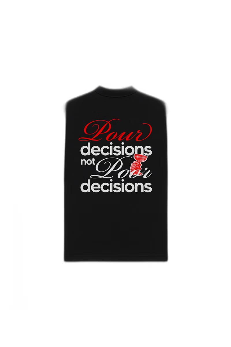 Pour Decisions Black Oversized T-Shirt