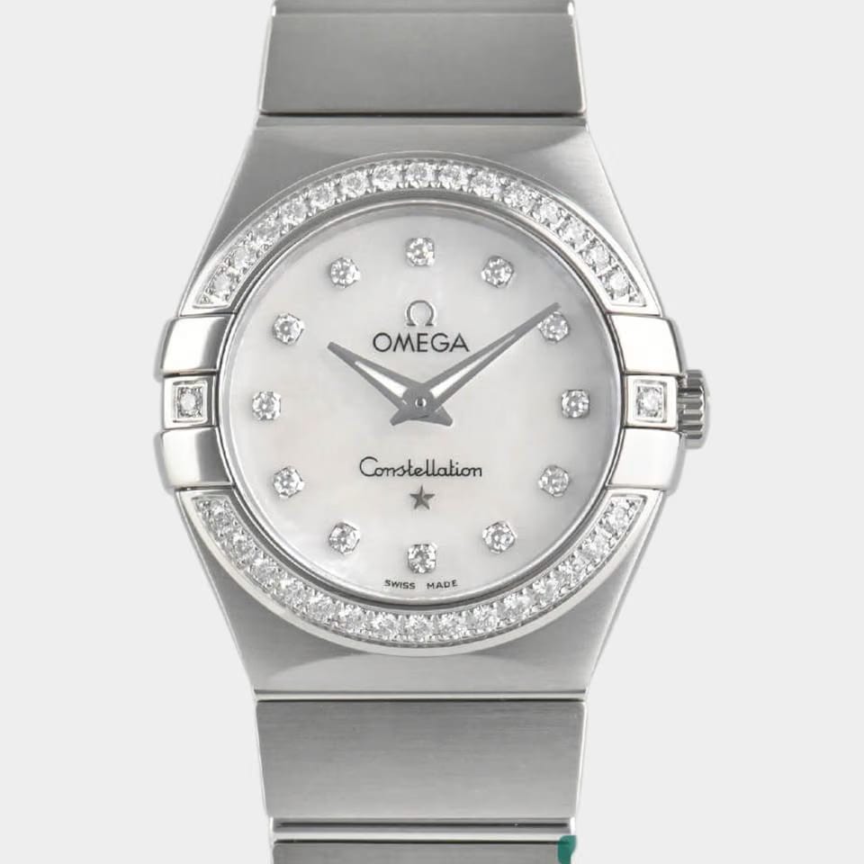 Omega Constellation Quartz Steel / 27 mm / Box&Papers / 123.15.27.60.55.001