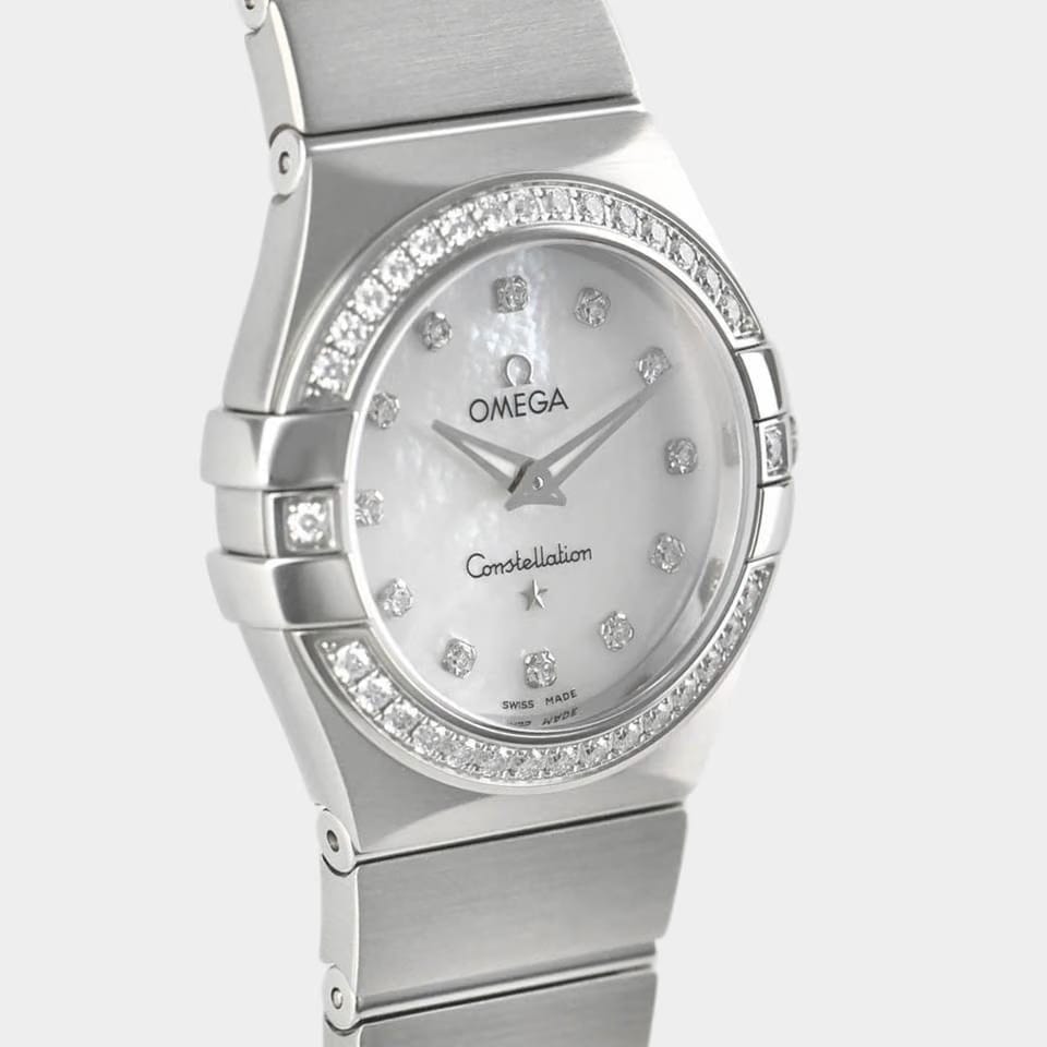 Omega Constellation Quartz Steel / 27 mm / Box&Papers / 123.15.27.60.55.001