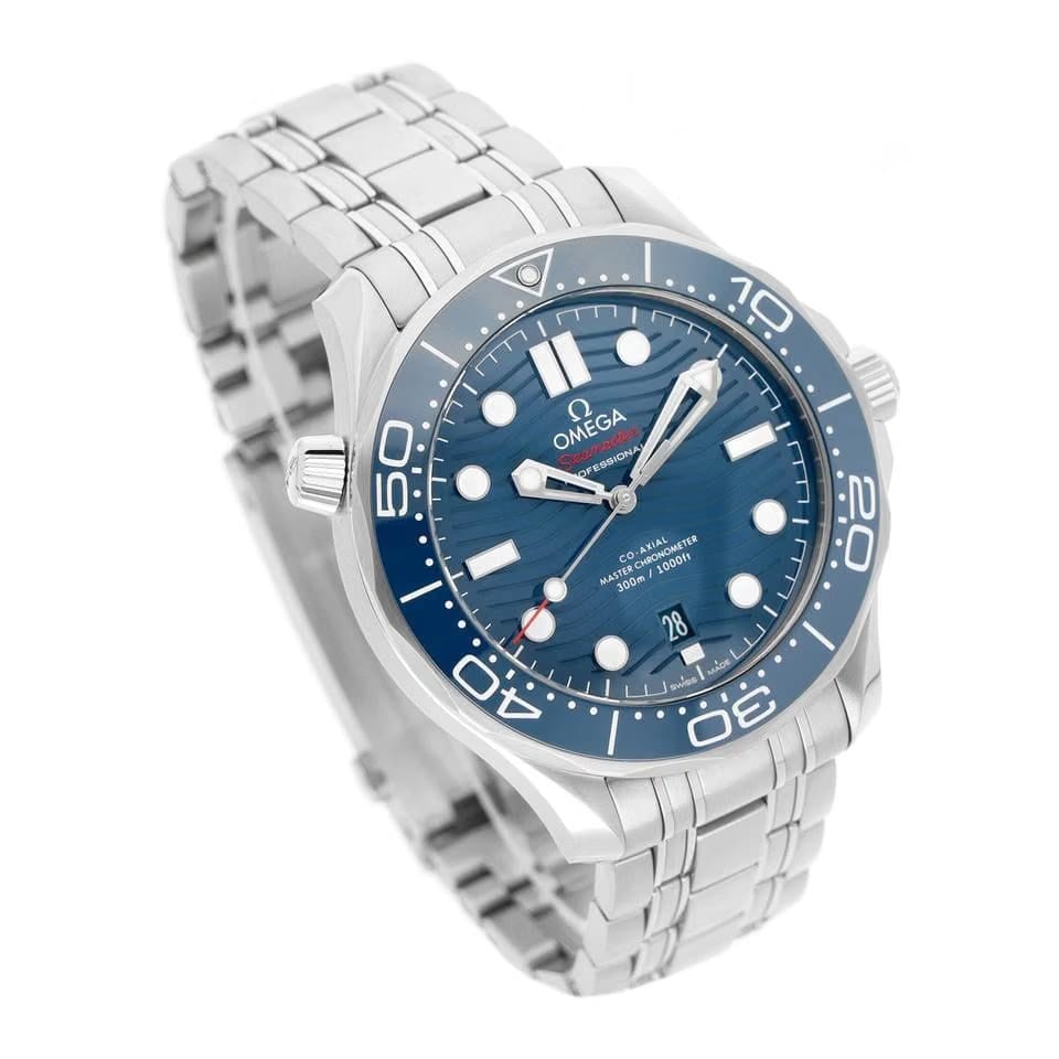 Omega Seamaster Diver 300 M42mm Ref. 21030422003001 Blue Dial Edelstahl 2021 Full Set UNWORN LC